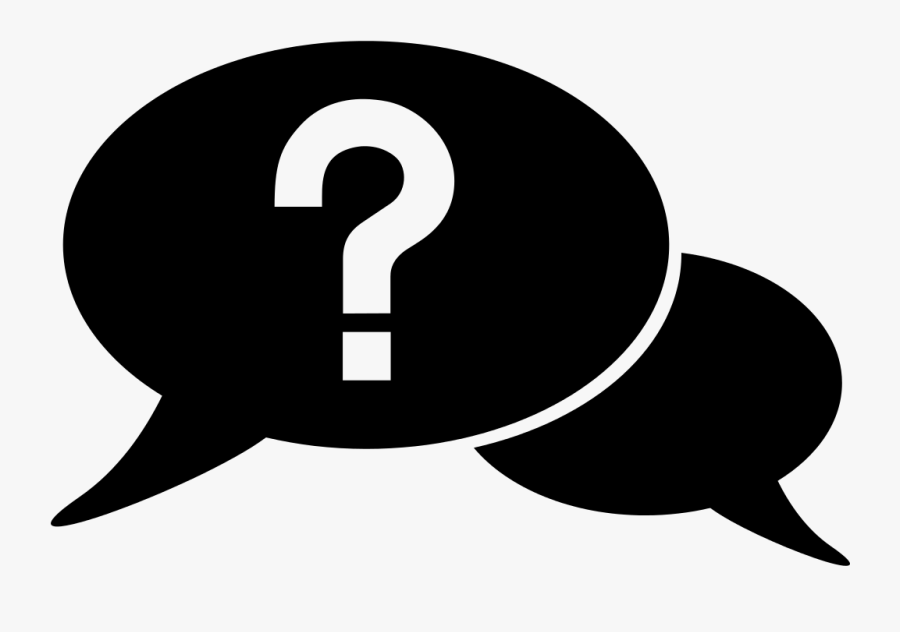 Transparent White Question Mark Png - Question Icon Speech Bubble, Transparent Clipart