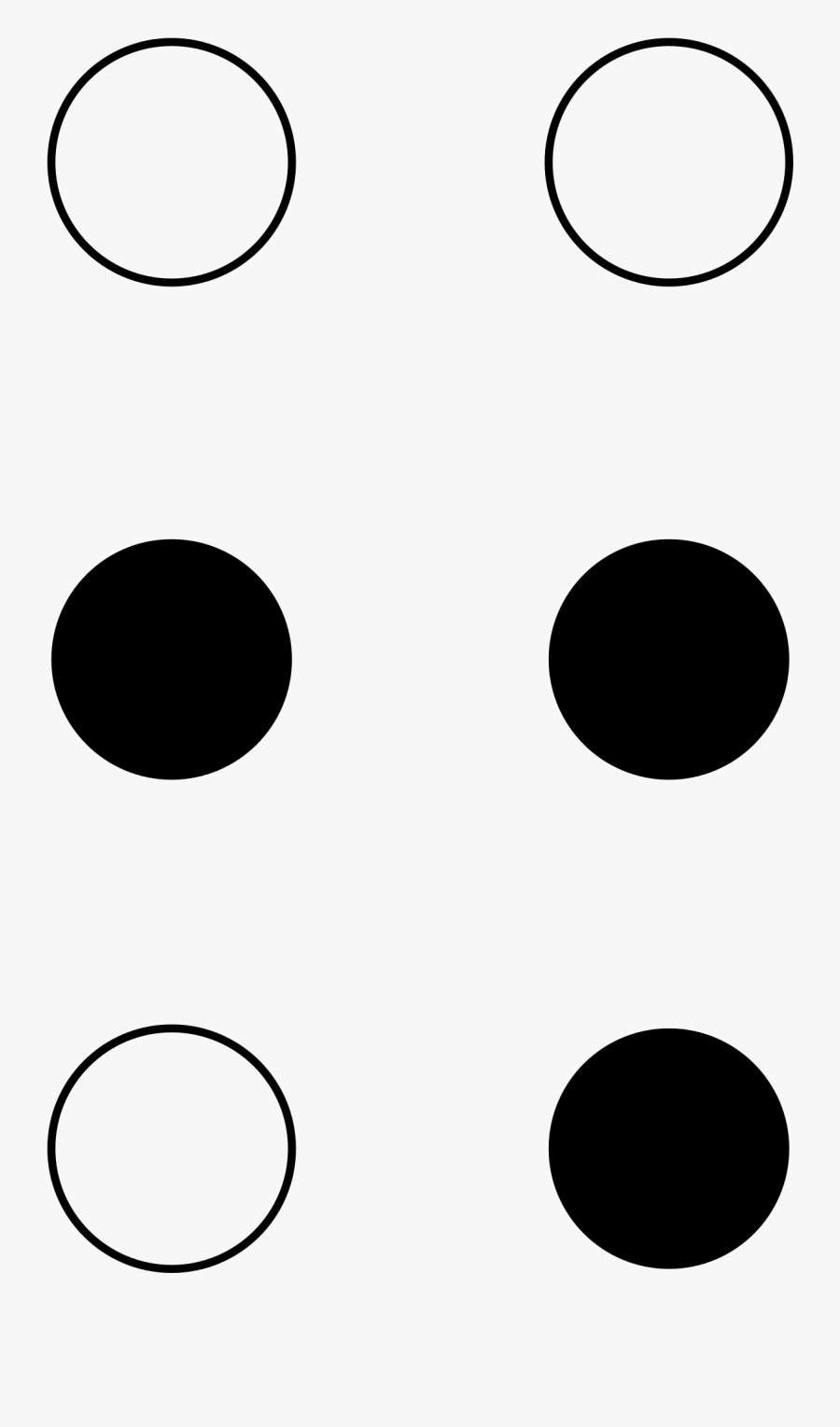 File - Braille Period - Svg - Wikimedia Commons - Full - Circle, Transparent Clipart
