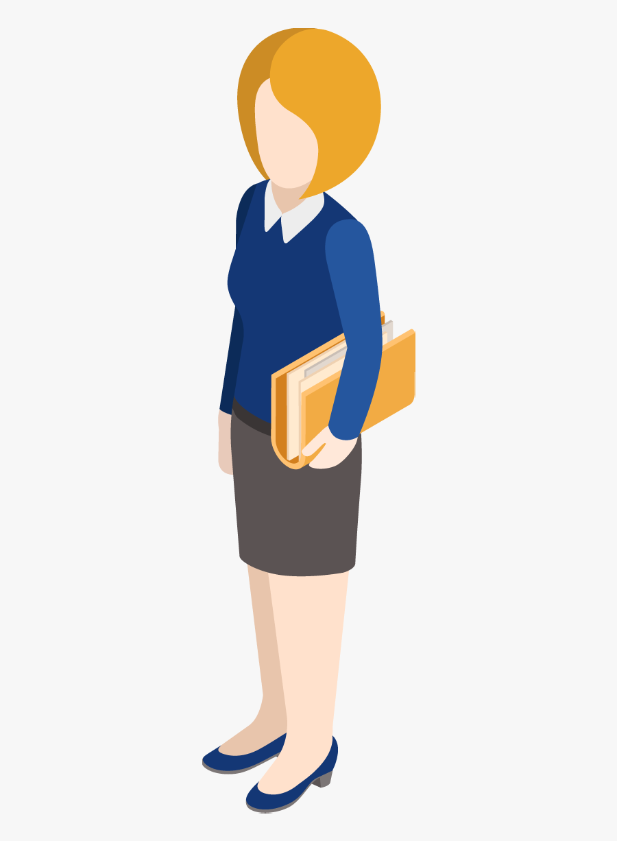 Clipart Hand Hip - Business Woman Cartoon People, Transparent Clipart