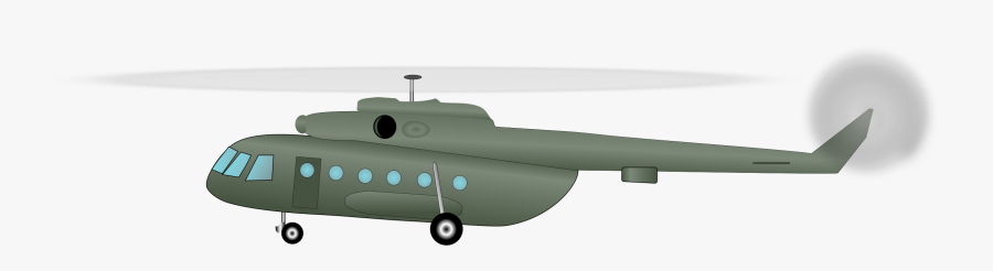 Mil Mi-17 Helicopter - Helicopter Side View Png, Transparent Clipart