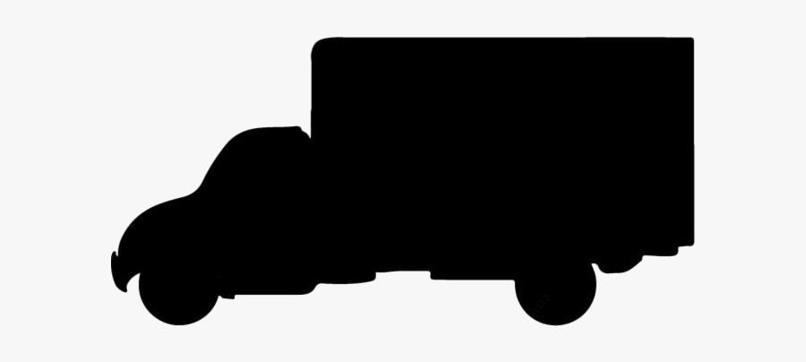 Transparent Cargo Truck - Silhouette, Transparent Clipart