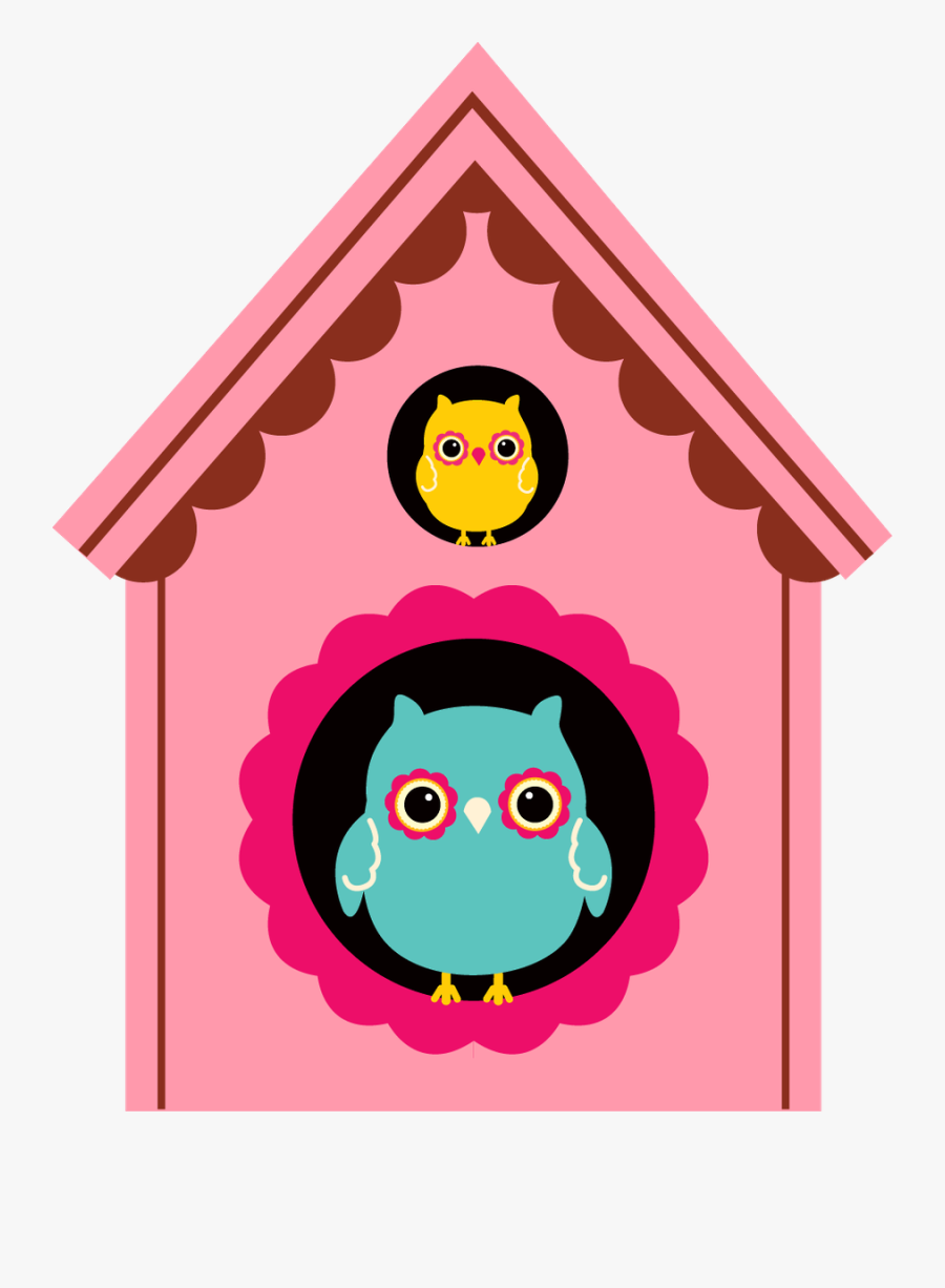 Transparent Whimsical Birdhouse Clipart - Owl In Bird House Clip Art, Transparent Clipart