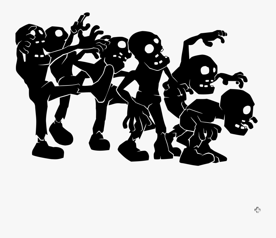 Art - Plants Vs Zombies Zombie Horde, Transparent Clipart