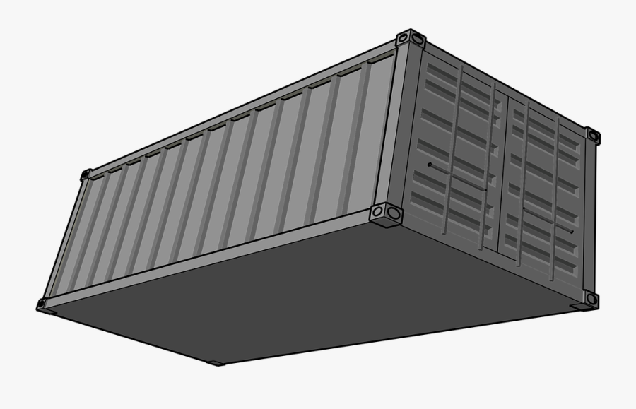Transparent Shipping Container Clipart - Shipping Container Clip Art, Transparent Clipart