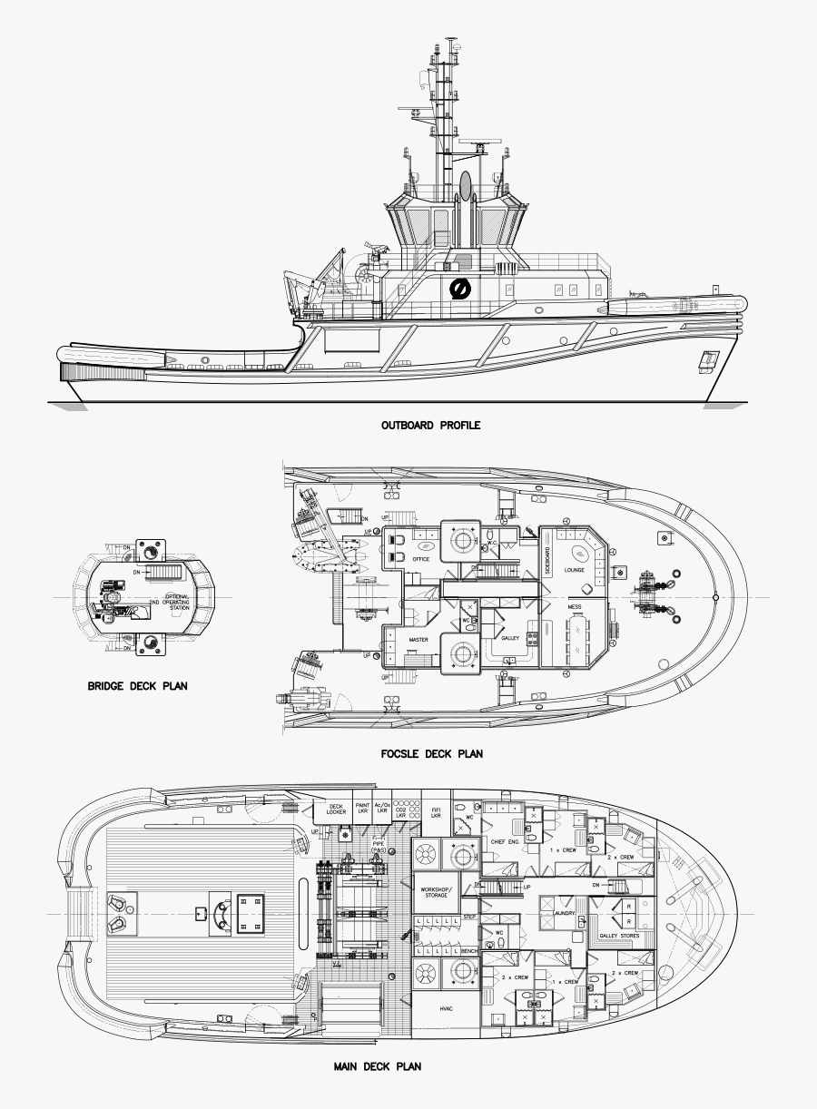 Stern Rollers Of Tugboat, Transparent Clipart