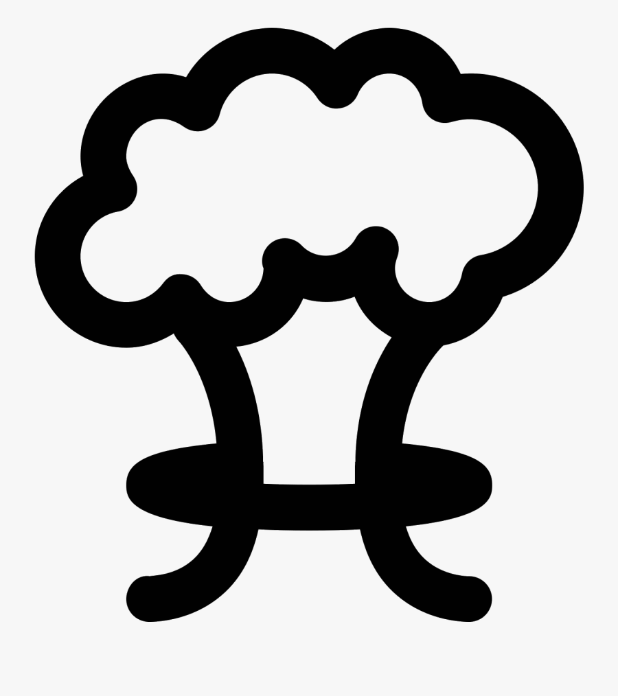 Mushroom Cloud Icon, Transparent Clipart