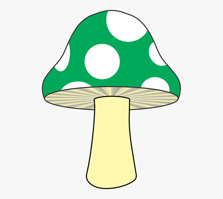 Transparent Blue Mushroom Cartoon, Transparent Clipart