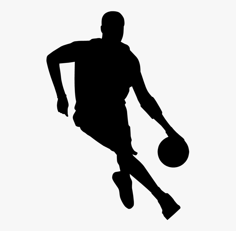 Basketball Silhouette Images Png For Kids - Basketball Player Outline, Transparent Clipart