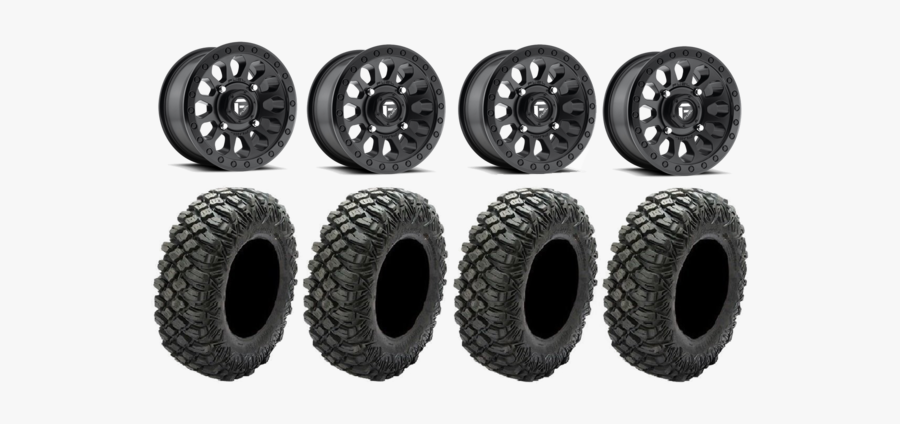 Fuel Off Road Vector Pro Armor 30 Crawler Xg Tire Bundle - 14 Hd Beadlock Wheels, Transparent Clipart