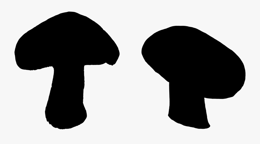 Silhouette Mushroom, Transparent Clipart