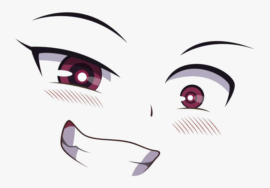 Mouth Eye Face Nose Facial Expression Eyebrow Purple - Anime Eyes And Mouth, Transparent Clipart