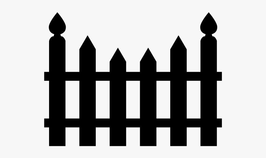 White Picket Fence Stencil, Transparent Clipart