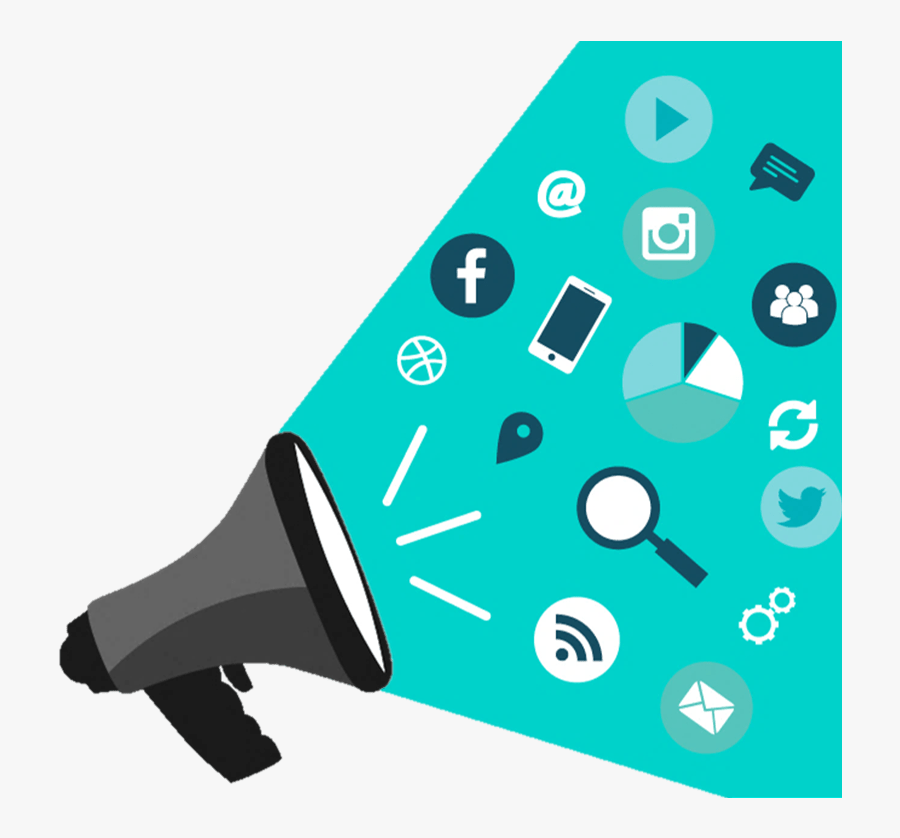 Fancy Guppy Onlinecampaigning With Different Icons - Business Without Marketing Is Like, Transparent Clipart