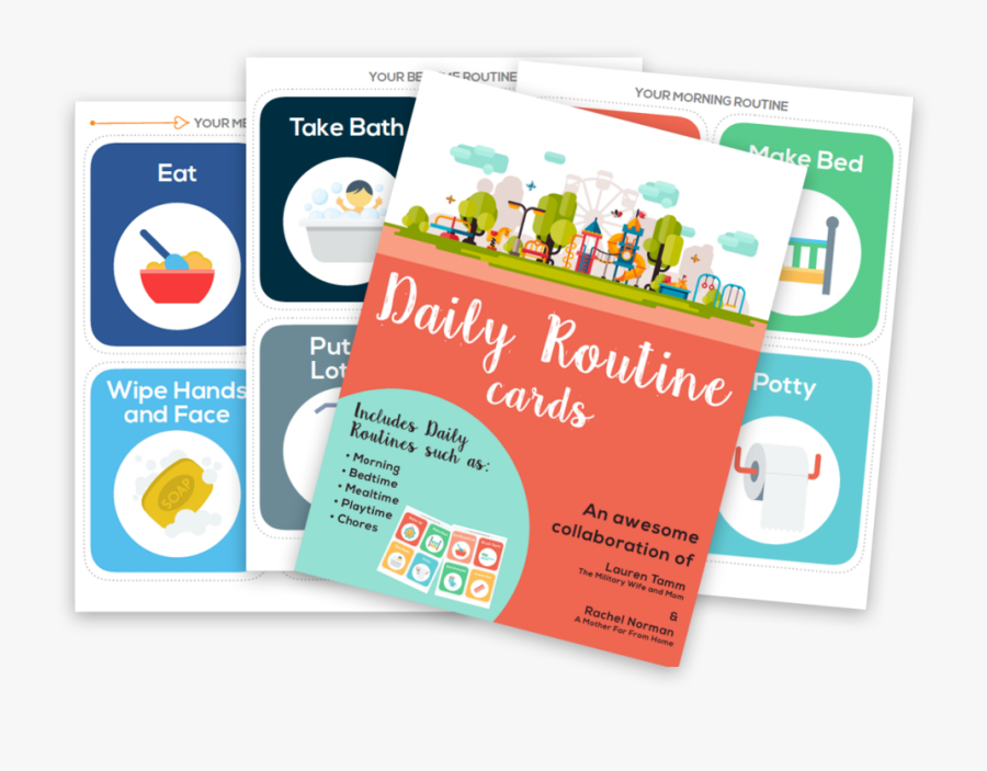 Routine Cards, Transparent Clipart