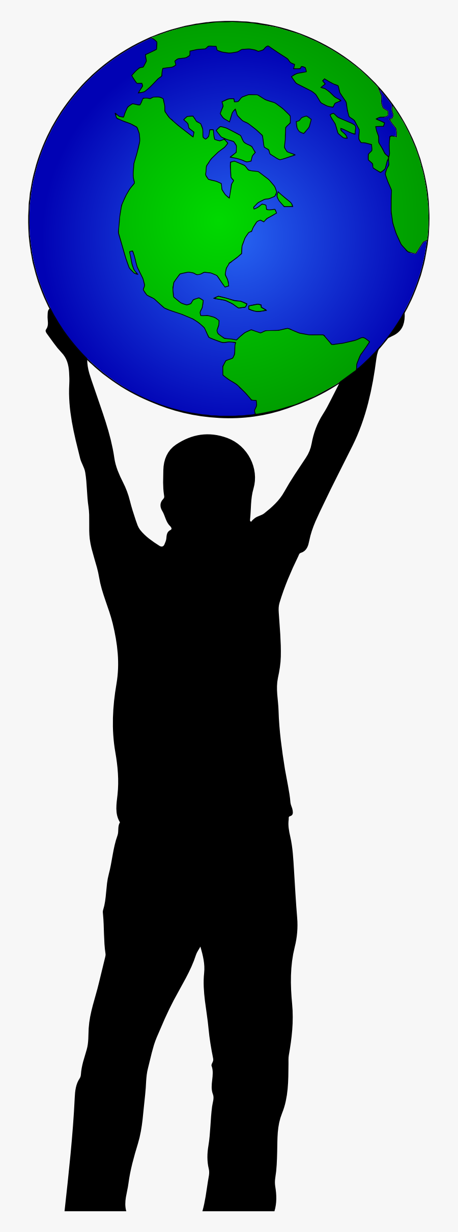 Holding Up Cliparts - Hands Holding Up The World, Transparent Clipart