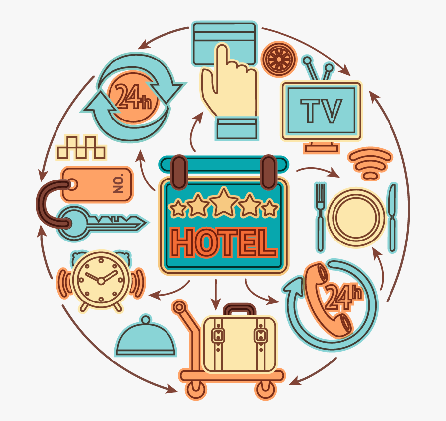 Hotel Services Illustration, Transparent Clipart