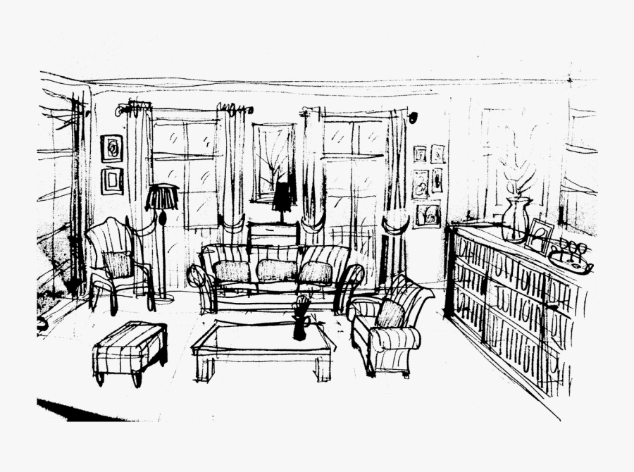 Clip Art Interior Design Sketchbook - Sketch, Transparent Clipart