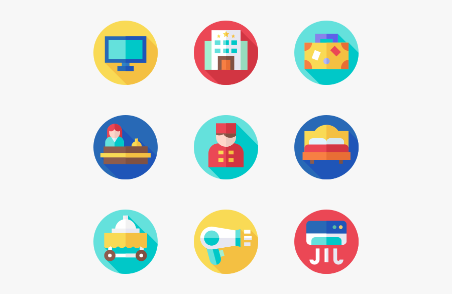 Hotel - Graphic Design Flat Icon, Transparent Clipart