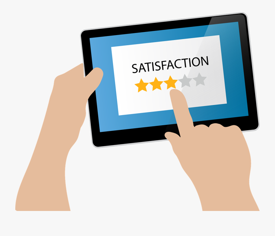 Writing Review On Tablet - Customer Satisfaction Vector Png, Transparent Clipart