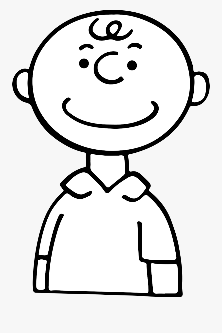 Charlie Brown Line Art, Transparent Clipart