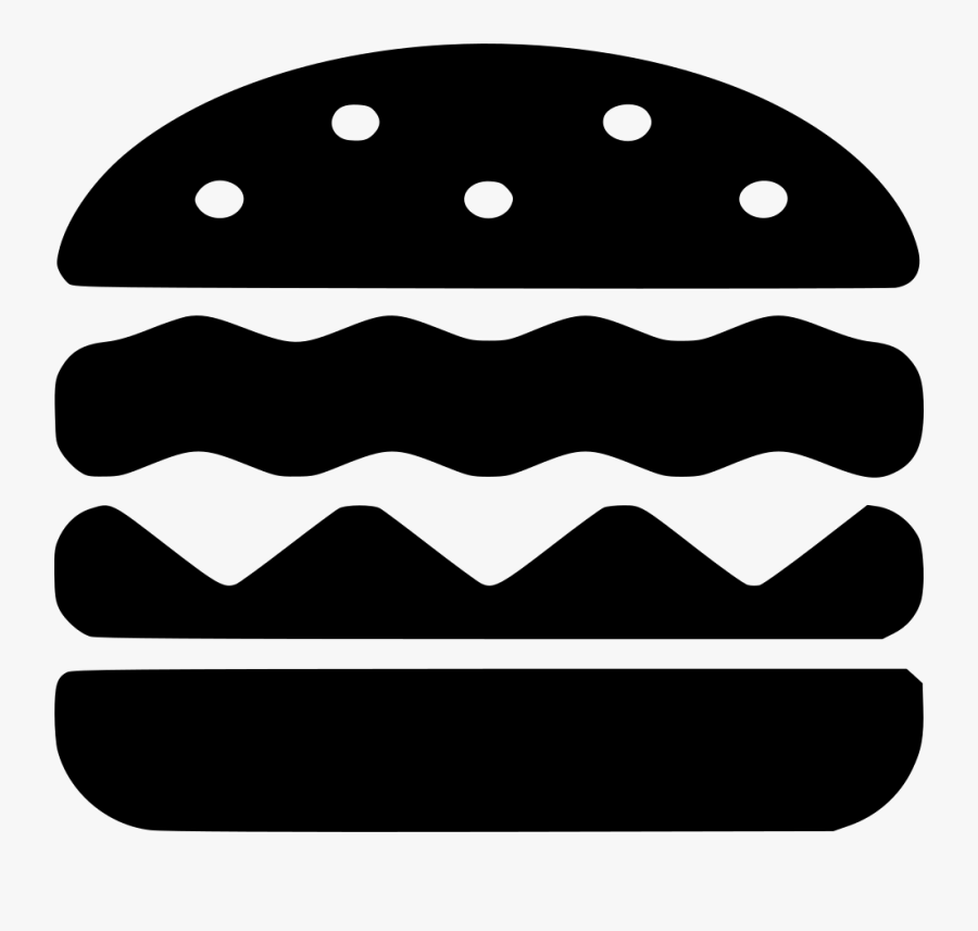 Burger Vector Png Black, Transparent Clipart