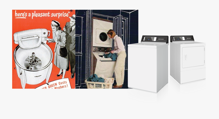 Old Laundry Advertisement And Moderne Use Of Laundry - Clothes Dryer, Transparent Clipart