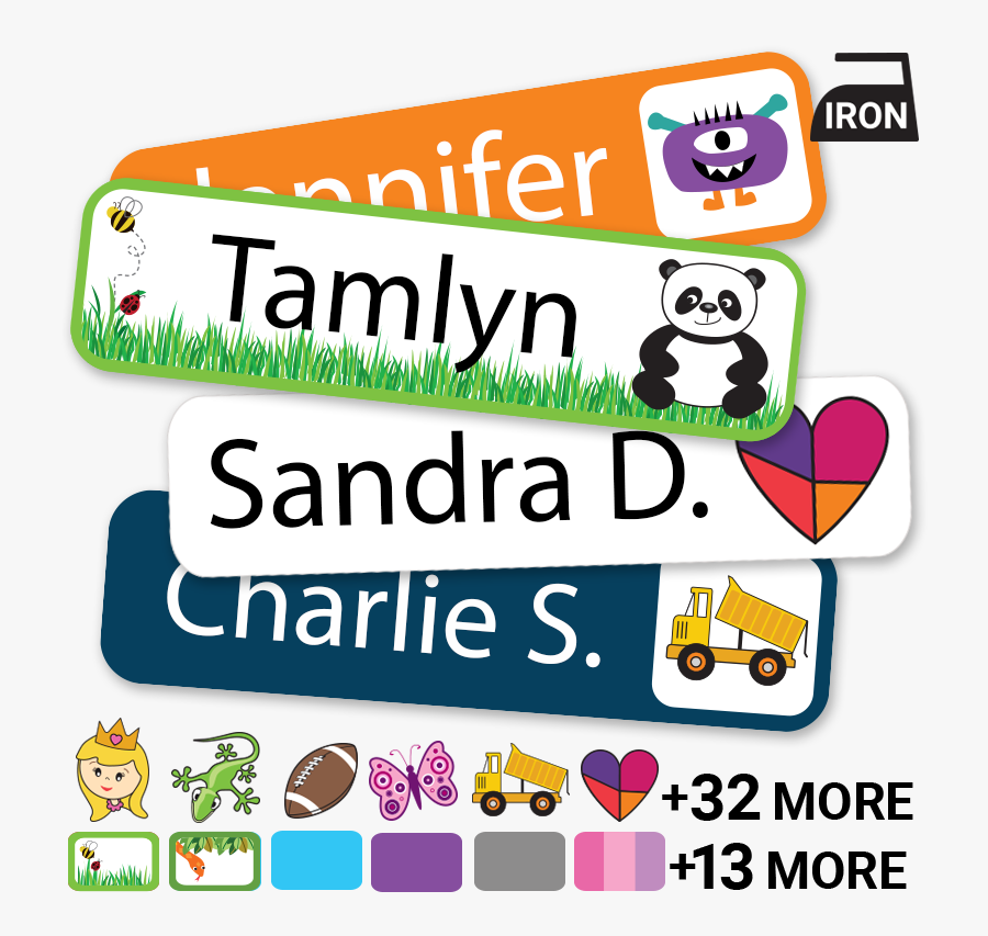 Iron-on Labels With Cats, Dogs, Butterfly Too, Transparent Clipart