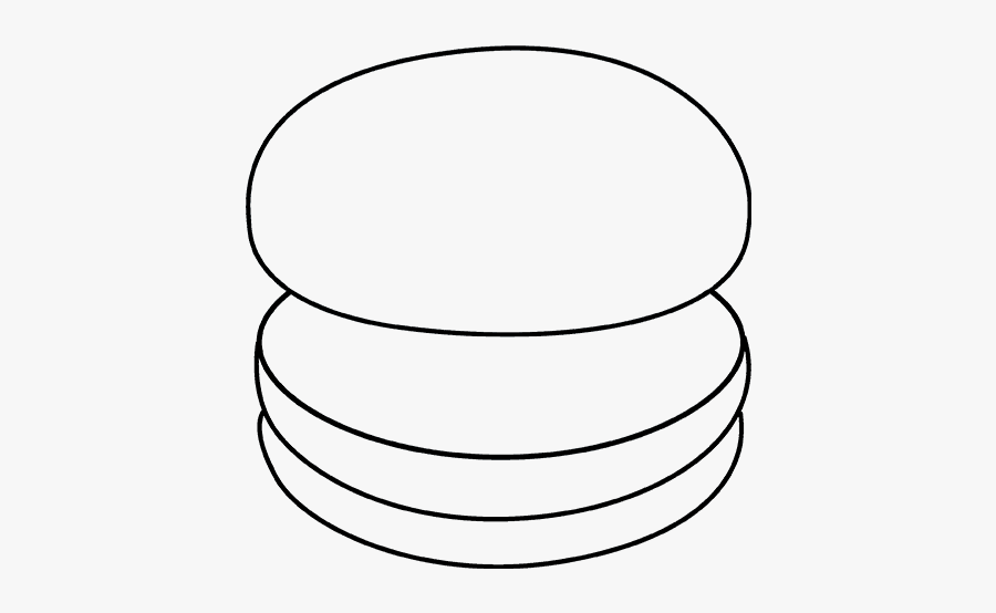 How To Draw Burger - Line Art, Transparent Clipart