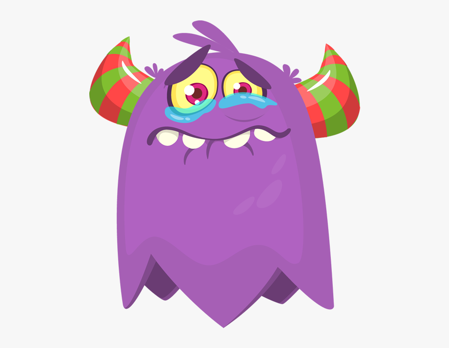 Transparent Yelling Png - Sad Cartoon Monster, Transparent Clipart