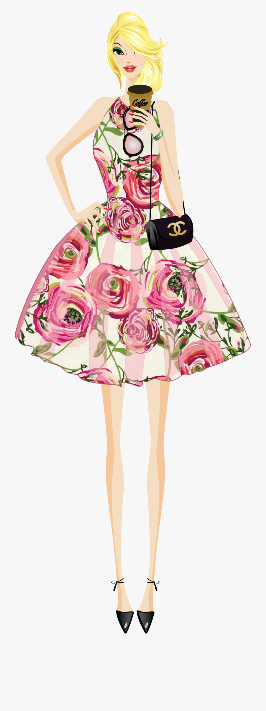 Clipart Clothes Makeup - Girl Dress Png Vector, Transparent Clipart