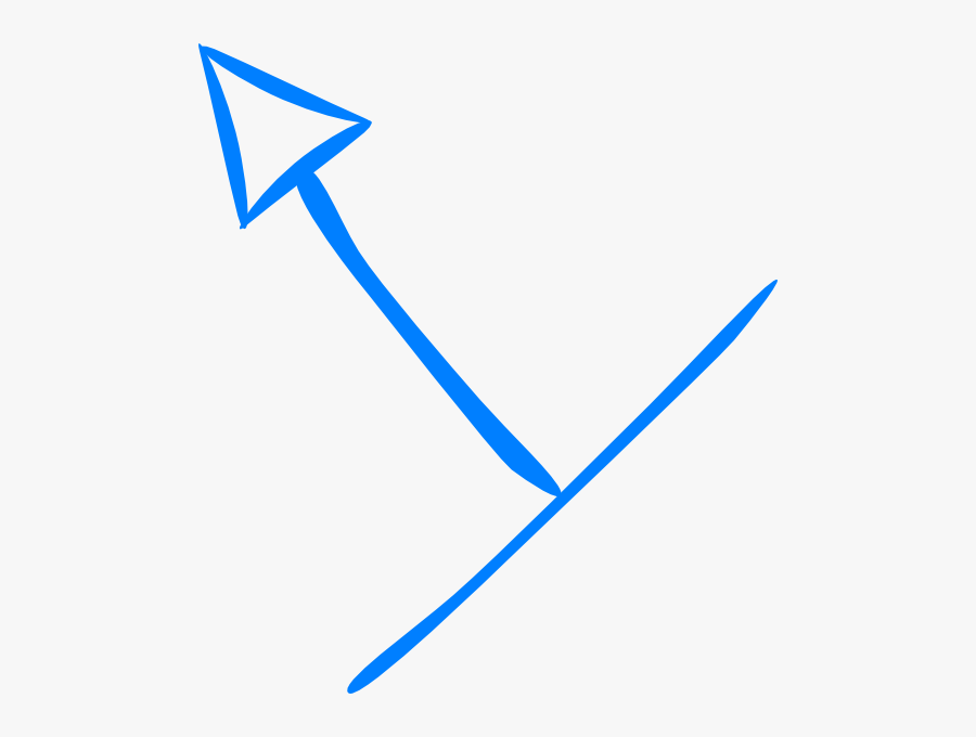 Embedded Blue Arrow Point Up Left Svg Clip Arts - Clip Art, Transparent Clipart
