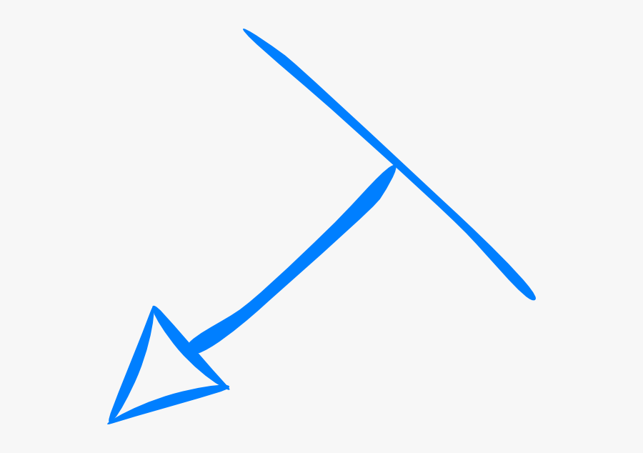 Embedded Blue Arrow Point Down Left Svg Clip Arts - Arrow Pointing Down Left Png, Transparent Clipart