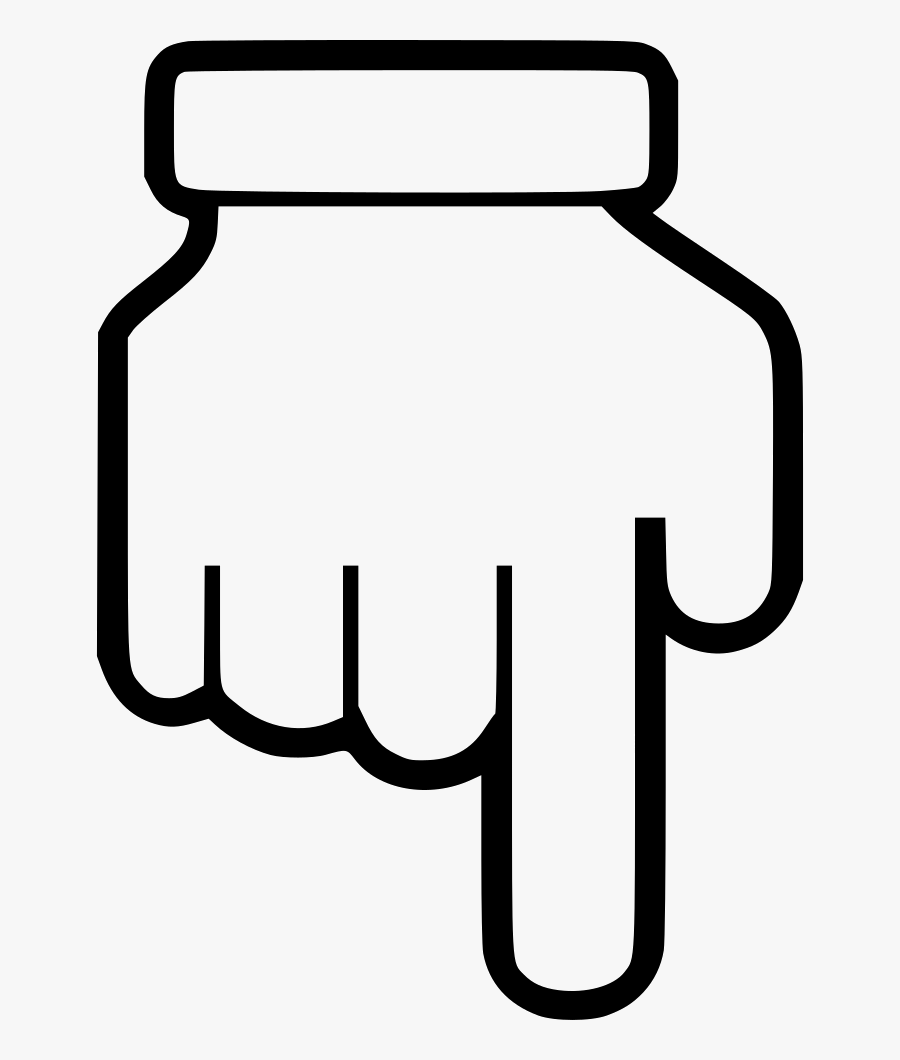 Hand Point Down Icon - Hand Pointing Down Png, Transparent Clipart