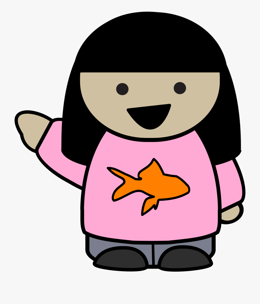 Girl Big Image Png - Girl Pointing Something Clip Art, Transparent Clipart