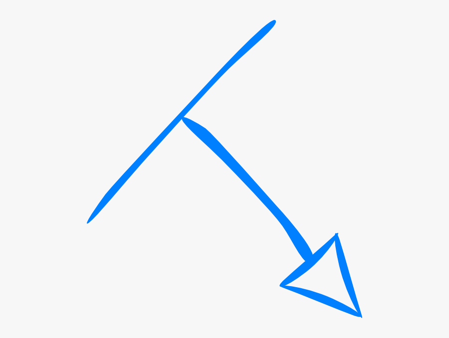 Embedded Blue Arrow Point Down Right Svg Clip Arts, Transparent Clipart