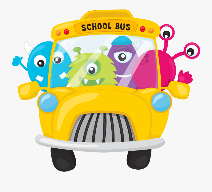 School Bus Monsters Cutting Files Svg, Dxf, Pdf, Eps - Welcome To School Monsters, Transparent Clipart