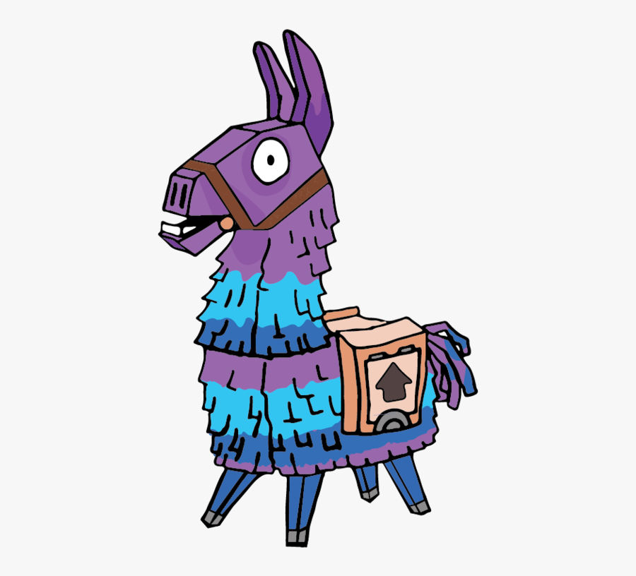 Llama Fortnite Svg, Silhouette Cameo Cricut Design - Fortnite Loot Llama Drawing, Transparent Clipart