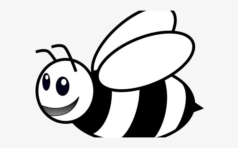 Beehive Lineart Free - Outline Image Of Honeybee, Transparent Clipart