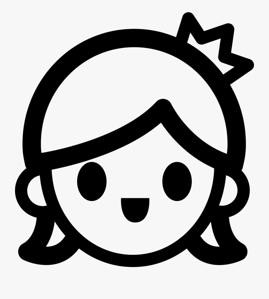 Black And White Girl Icon, Transparent Clipart