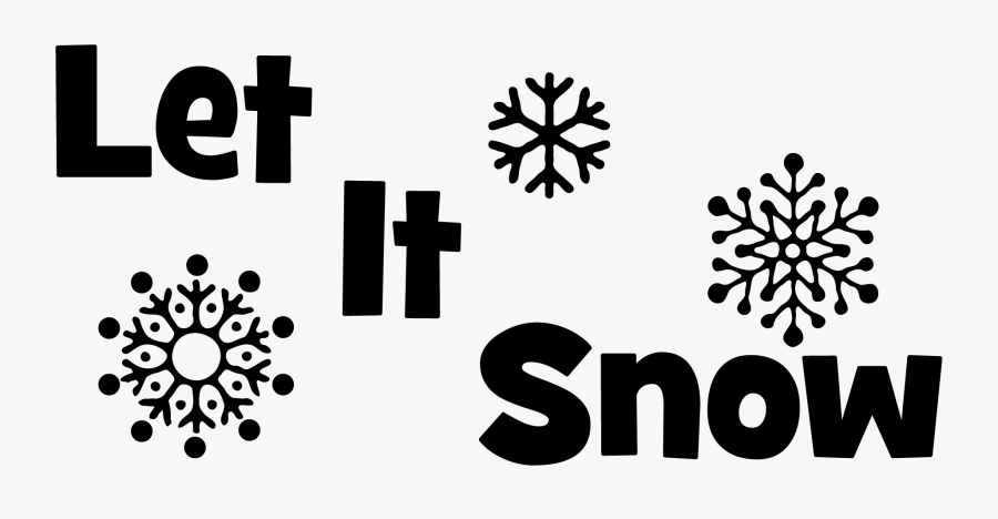 Glitter Clipart Snow - Let It Snow Outline, Transparent Clipart