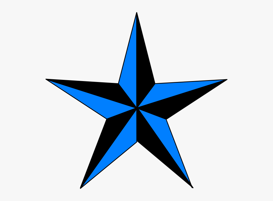 Blue Black Texas Star Clip Art - Blue And Black Star, Transparent Clipart