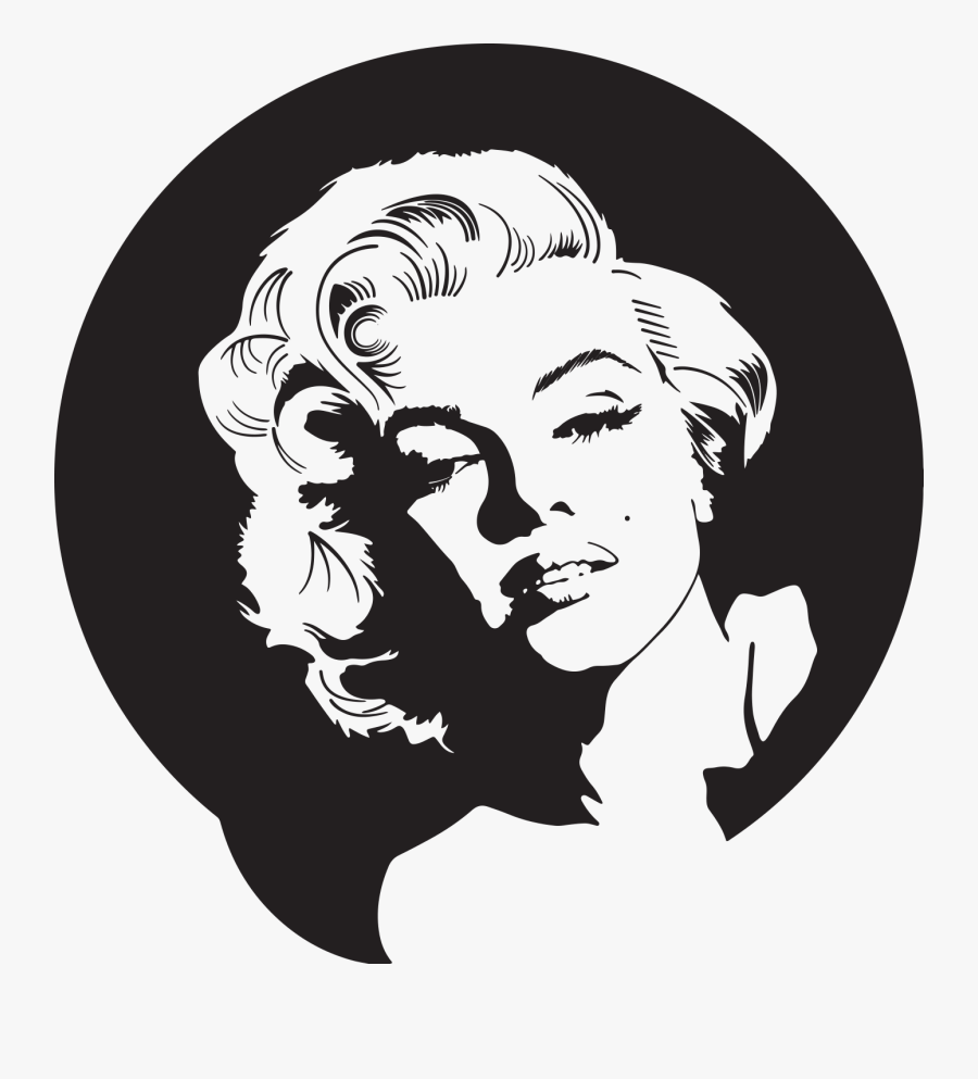 Marilyn Monroe Silhouette Vector, Transparent Clipart