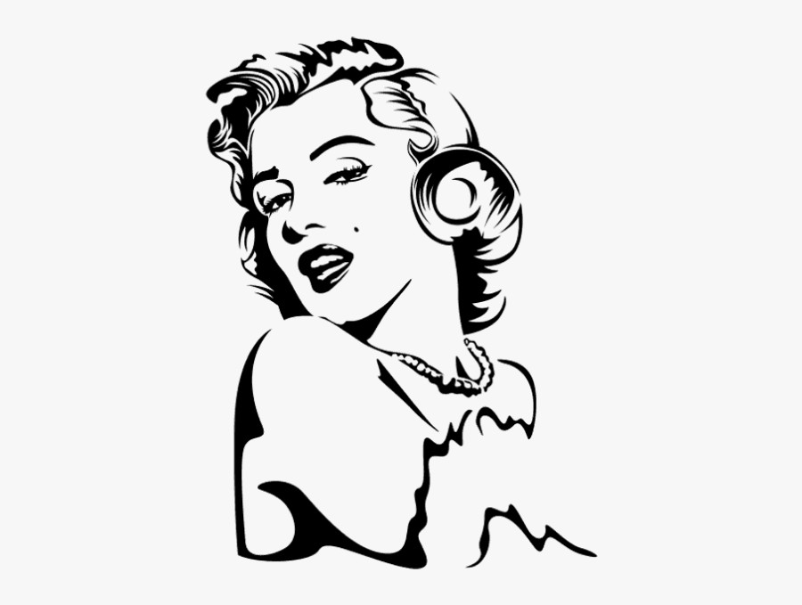 Clip Art Collection Free Line Download - Marilyn Monroe Vinyl Wall, Transparent Clipart