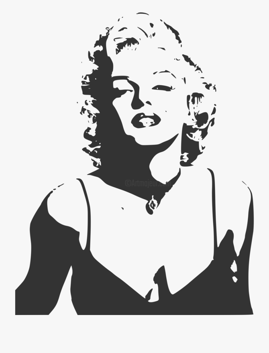 Marilyn Monroe Silhouette Vector, Transparent Clipart