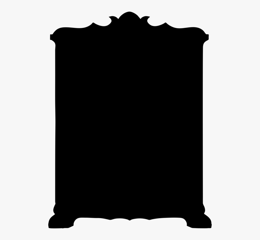 Silhouette,monochrome Photography,black - Frame Curve, Transparent Clipart