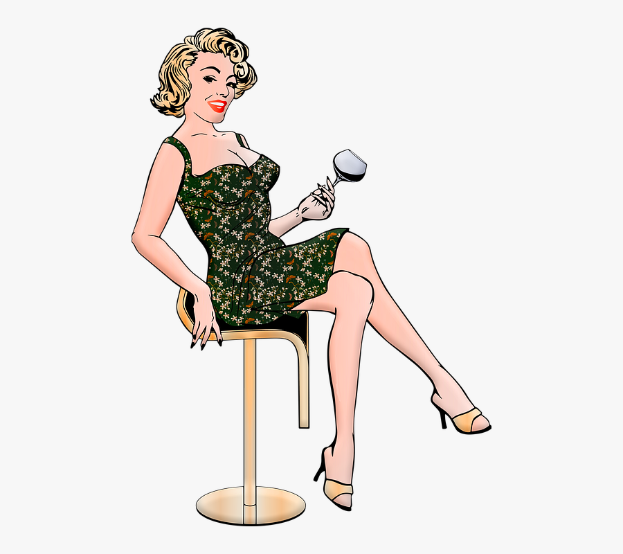 Marilyn Monroe, Pin Up Girl, Retro Girl, Woman, Vintage - Sitting, Transparent Clipart