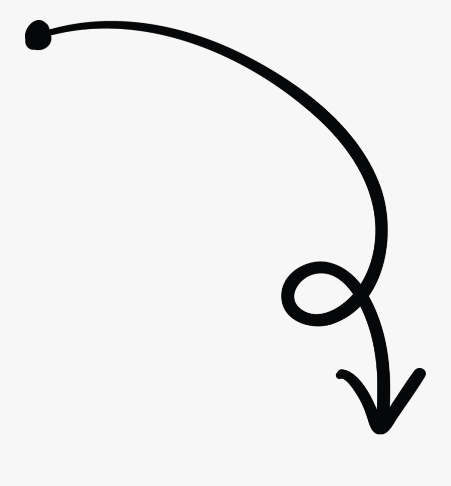 Transparent Dotted Arrow Png - Arrow Png With Dot, Transparent Clipart