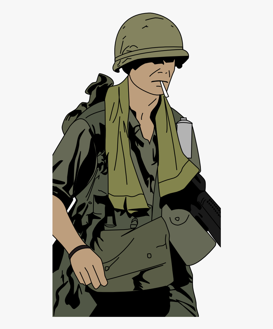 Wars Clipart Vietnam War - Vietnam American Soldier Cartoon, Transparent Clipart