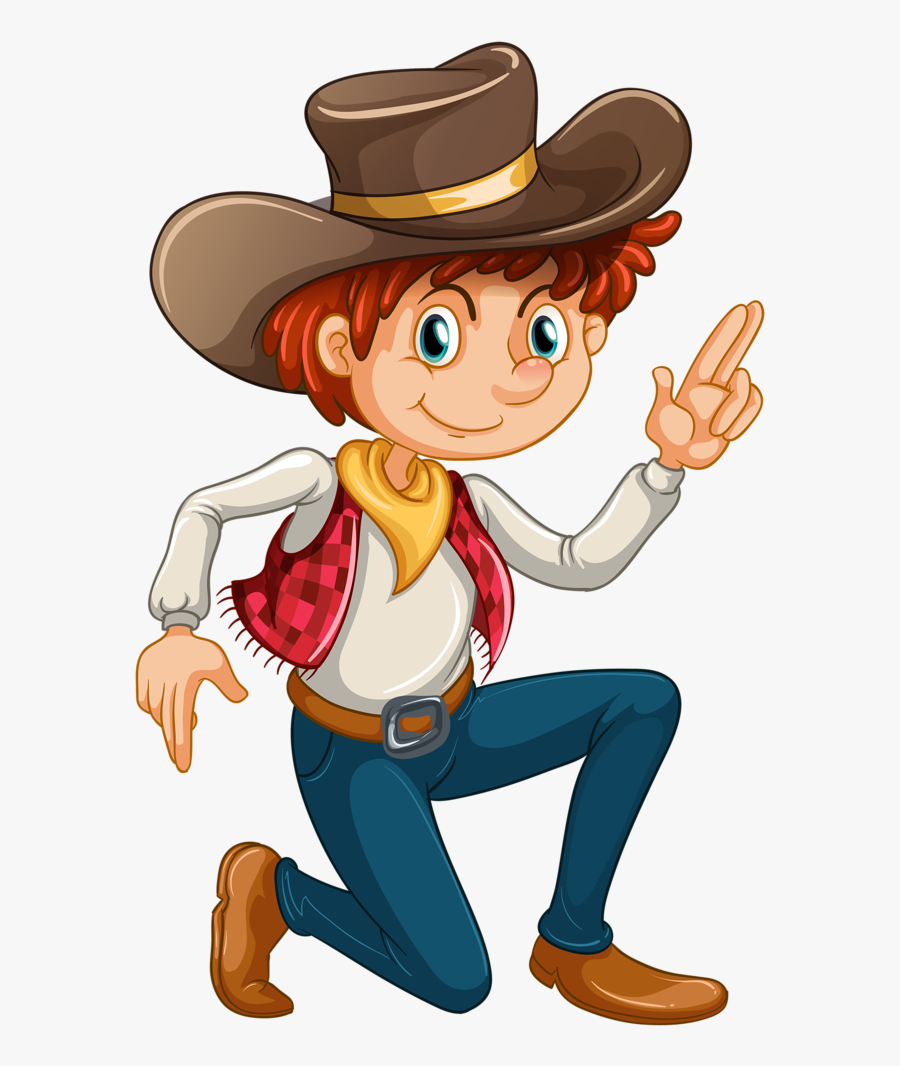Transparent Cowboy Clipart - Cowboy Illustration, Transparent Clipart