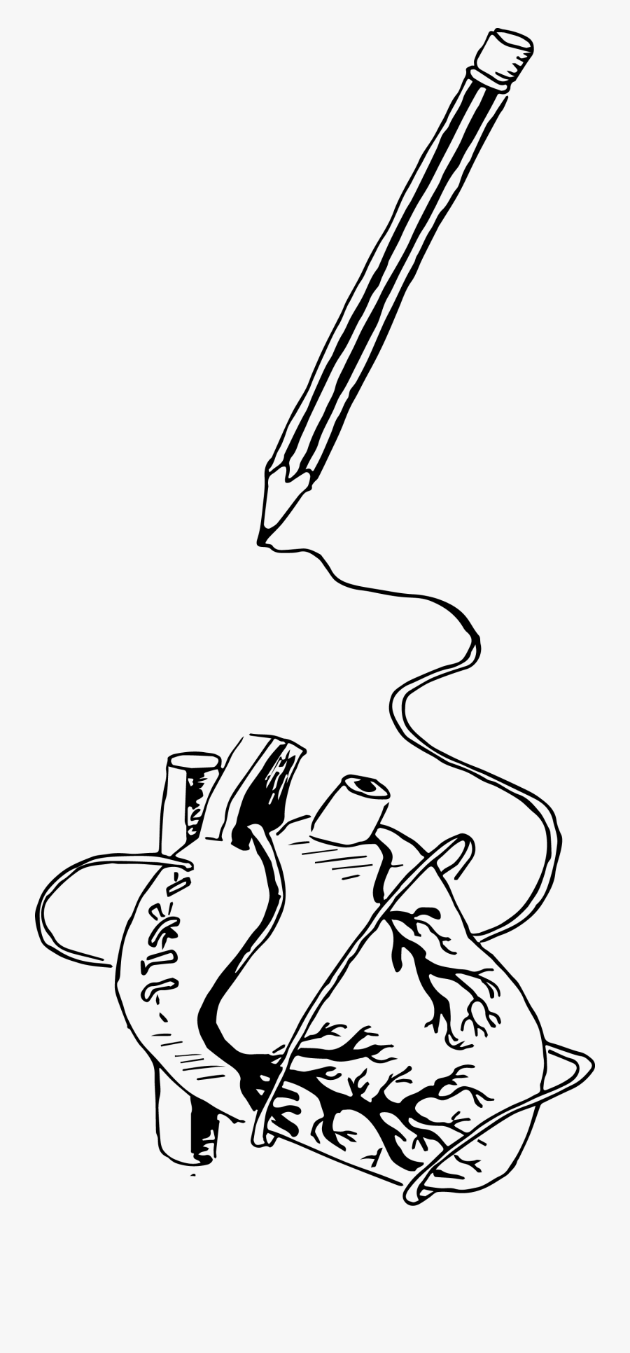 Clip Art Heart Mending In Drawings - Illustration, Transparent Clipart